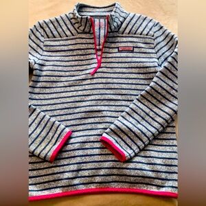 Vineyard Vines Girls Quarter zip fleece. Size Large (14).